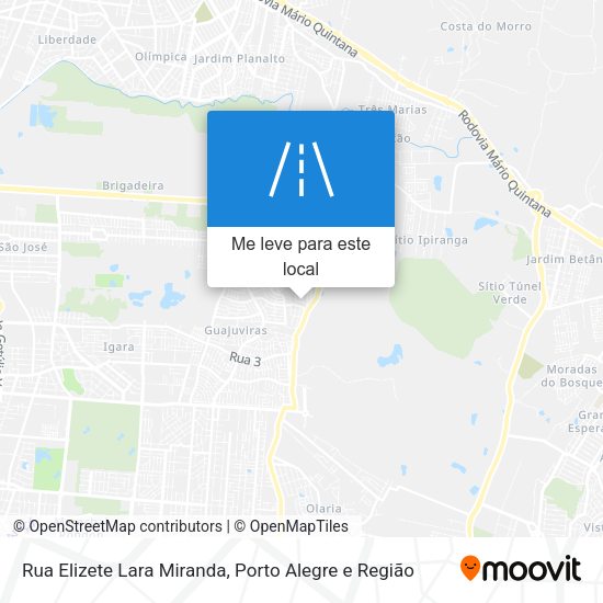 Rua Elizete Lara Miranda mapa