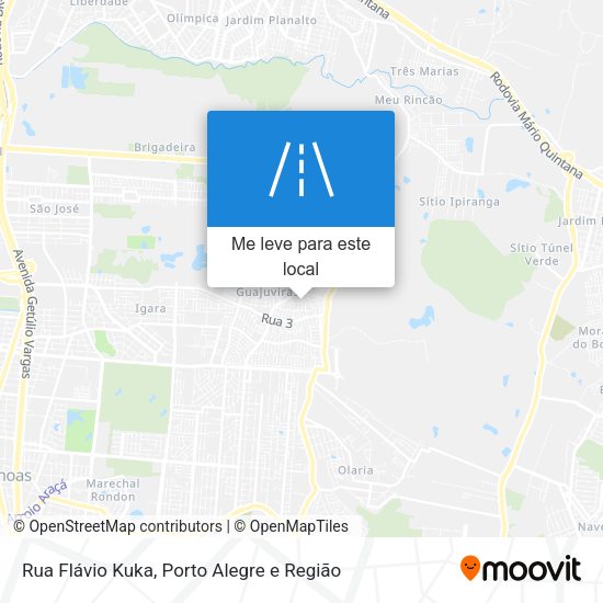 Rua Flávio Kuka mapa
