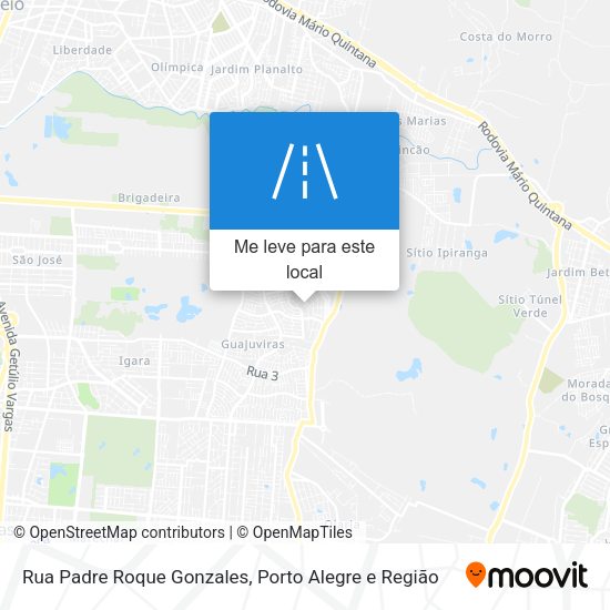 Rua Padre Roque Gonzales mapa