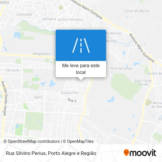 Rua Silvino Perius mapa