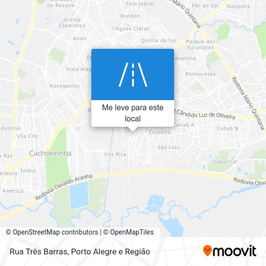 Rua Três Barras mapa