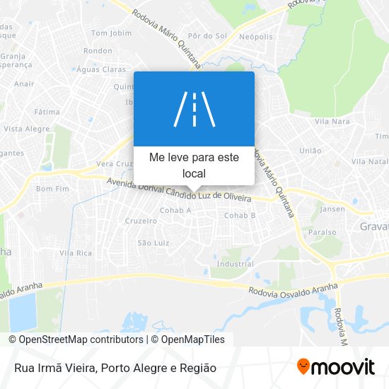 Rua Irmã Vieira mapa