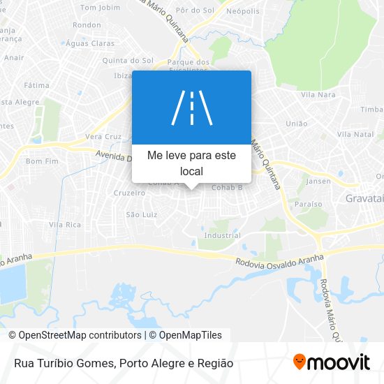 Rua Turíbio Gomes mapa