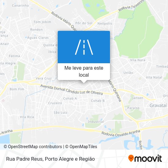 Rua Padre Reus mapa