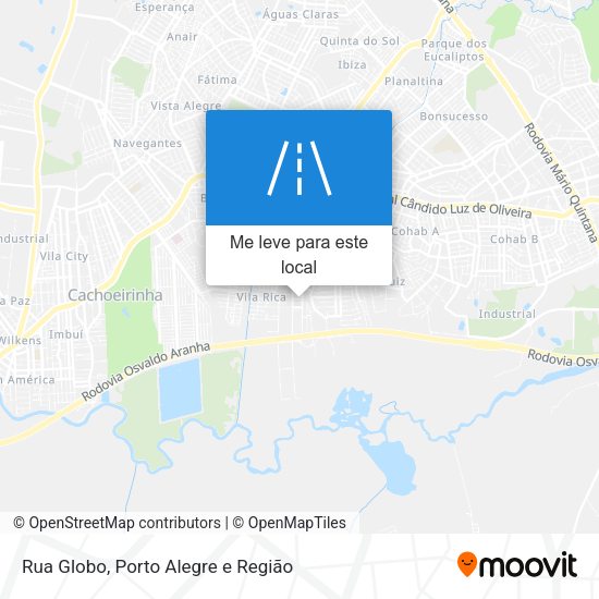 Rua Globo mapa