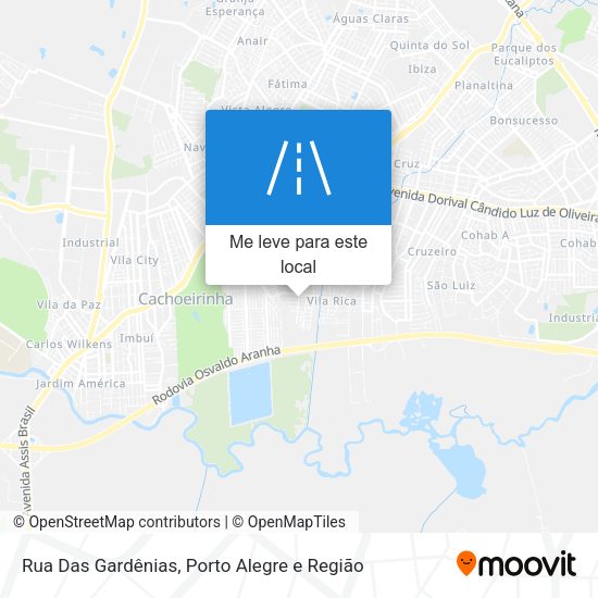 Rua Das Gardênias mapa