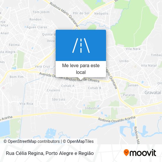 Rua Célia Regina mapa