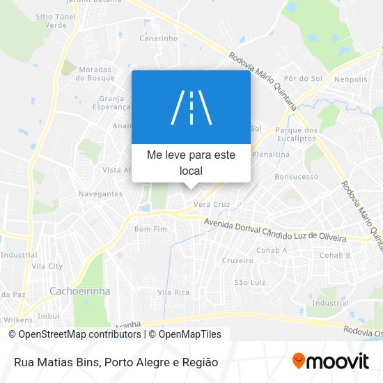 Rua Matias Bins mapa