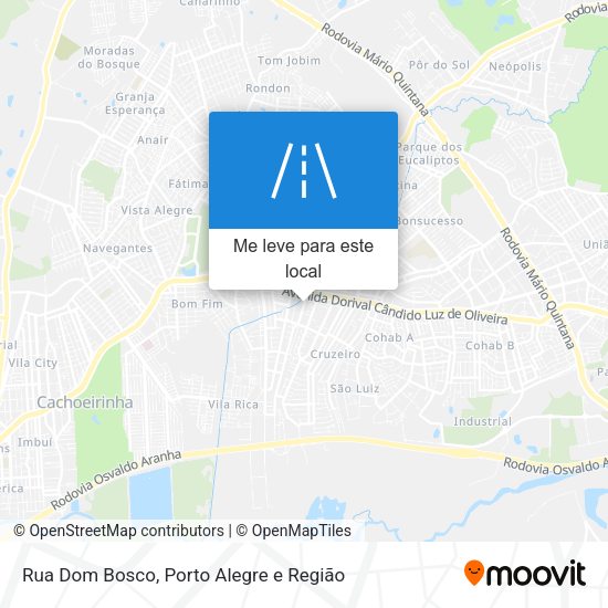 Rua Dom Bosco mapa