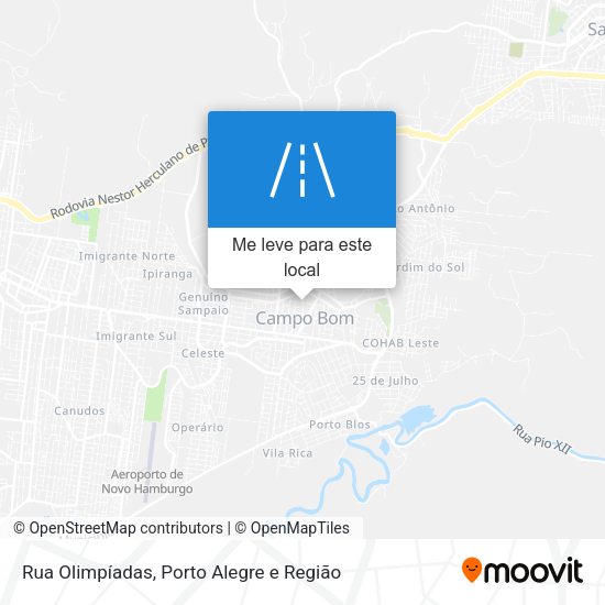 Rua Olimpíadas mapa
