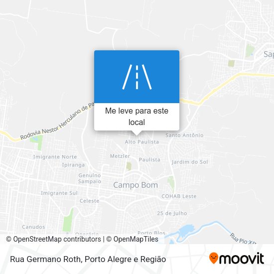 Rua Germano Roth mapa