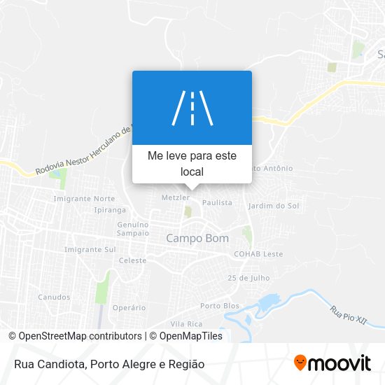 Rua Candiota mapa