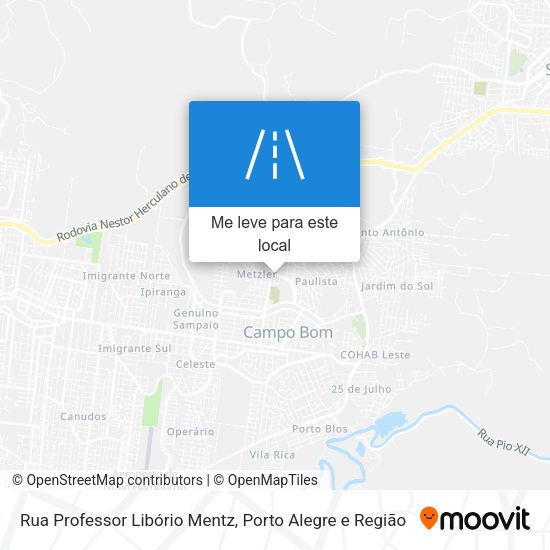 Rua Professor Libório Mentz mapa