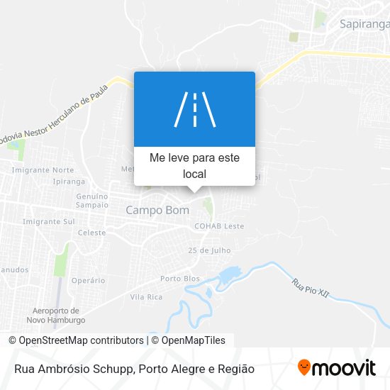 Rua Ambrósio Schupp mapa