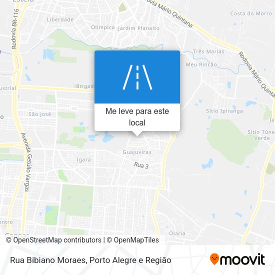 Rua Bibiano Moraes mapa