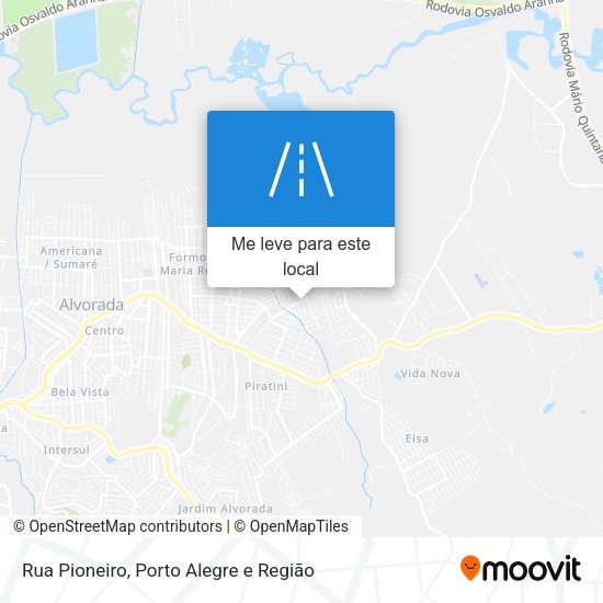 Rua Pioneiro mapa
