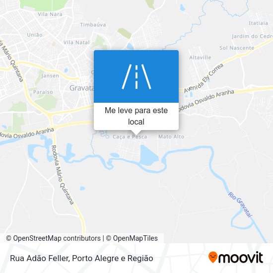 Rua Adão Feller mapa