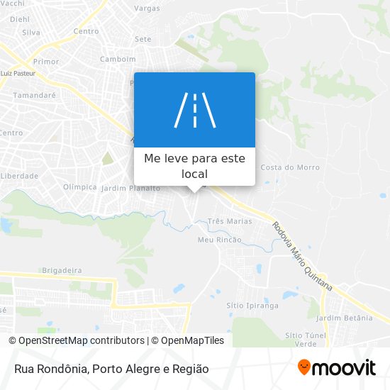 Rua Rondônia mapa