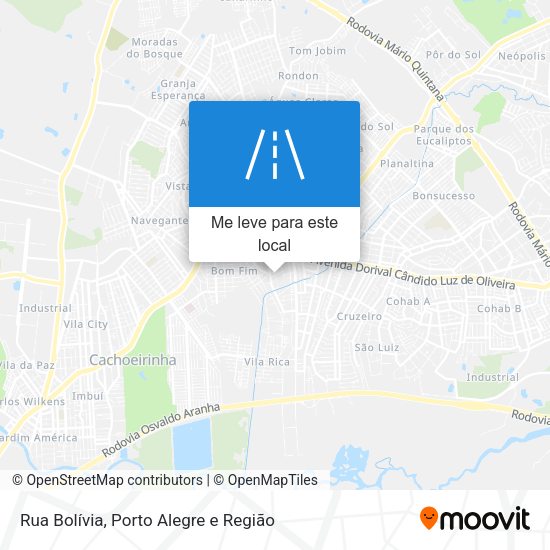 Rua Bolívia mapa