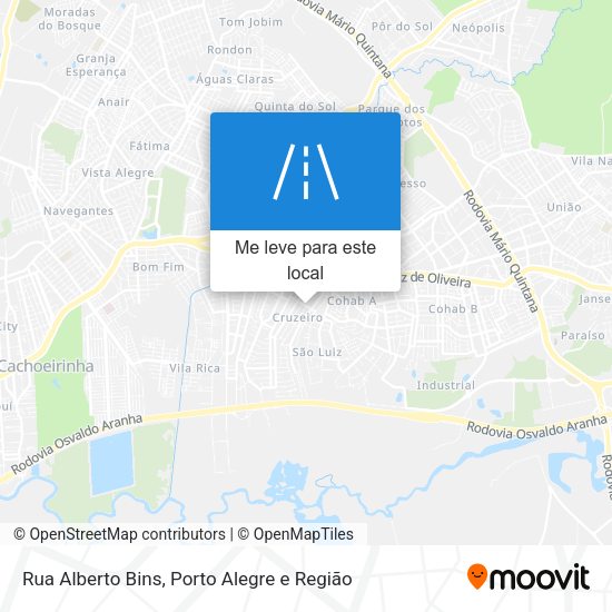 Rua Alberto Bins mapa