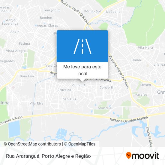 Rua Araranguá mapa