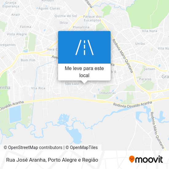 Rua José Aranha mapa