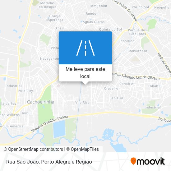 Rua São João mapa