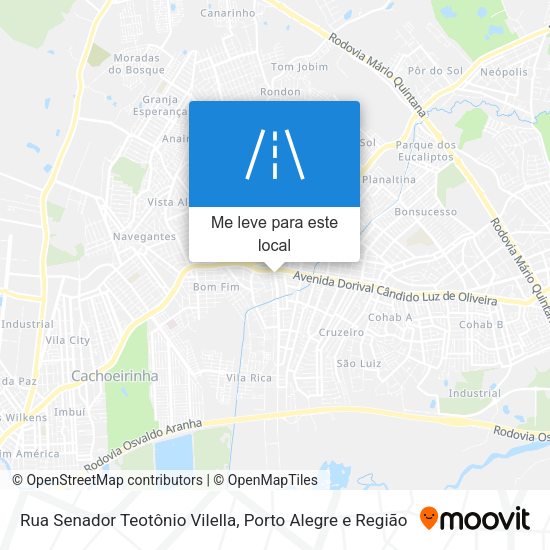 Rua Senador Teotônio Vilella mapa