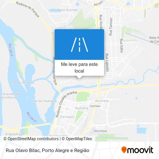Rua Olavo Bilac mapa