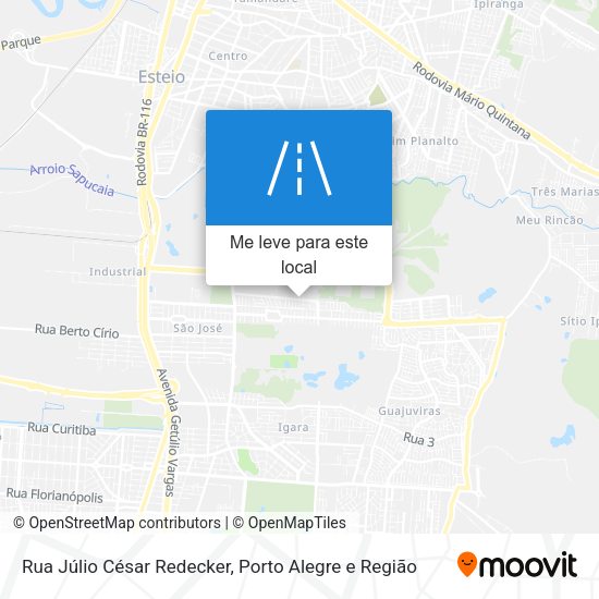 Rua Júlio César Redecker mapa