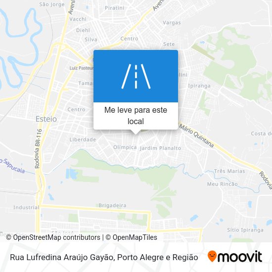 Rua Lufredina Araújo Gayão mapa