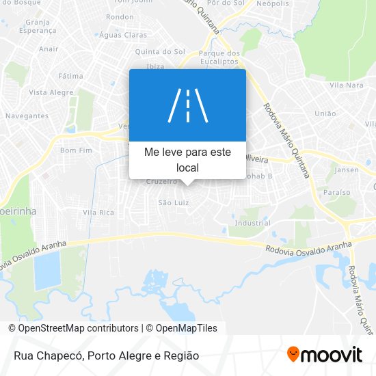 Rua Chapecó mapa