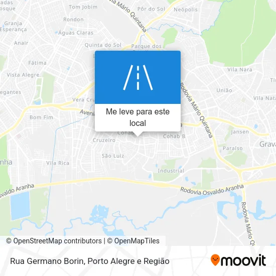 Rua Germano Borin mapa