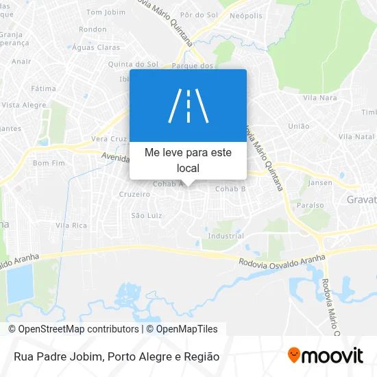 Rua Padre Jobim mapa