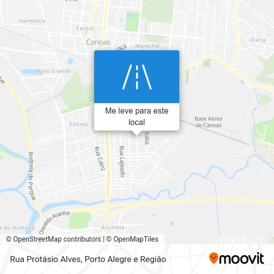 Rua Protásio Alves mapa
