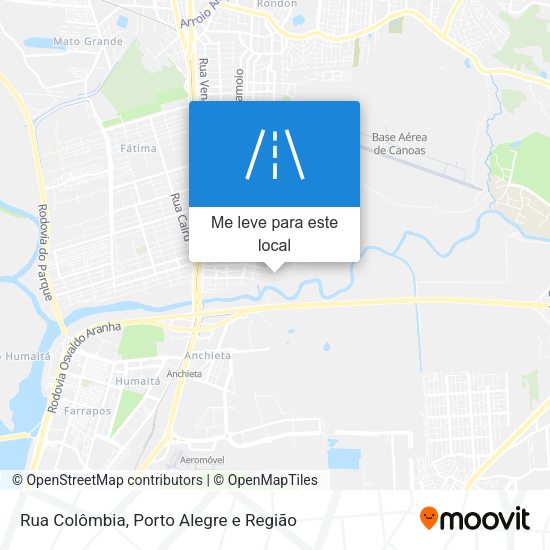 Rua Colômbia mapa