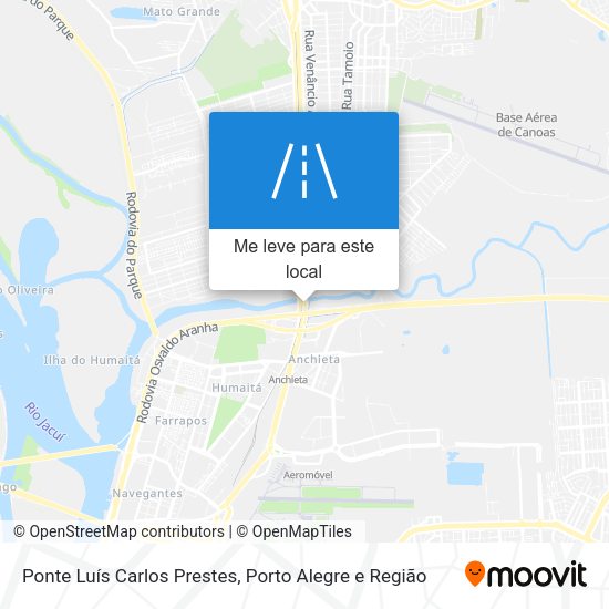 Ponte Luís Carlos Prestes mapa