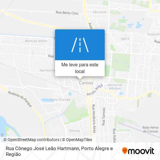 Rua Cônego José Leão Hartmann mapa