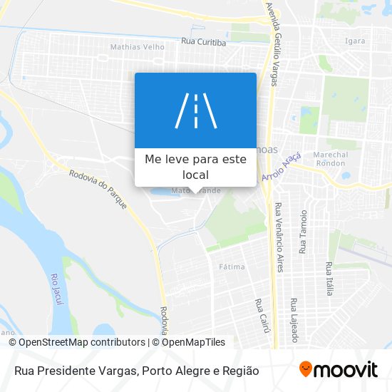 Rua Presidente Vargas mapa