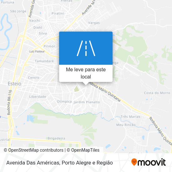 Avenida Das Américas mapa