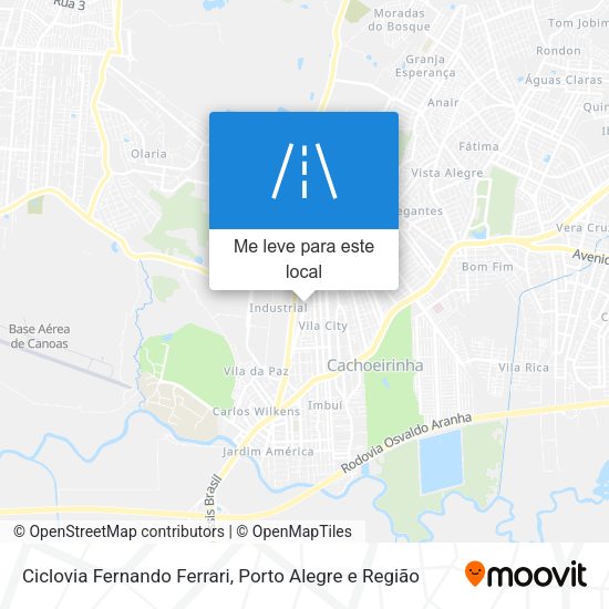 Ciclovia Fernando Ferrari mapa