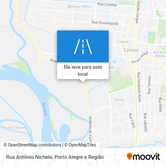 Rua Antônio Nichele mapa