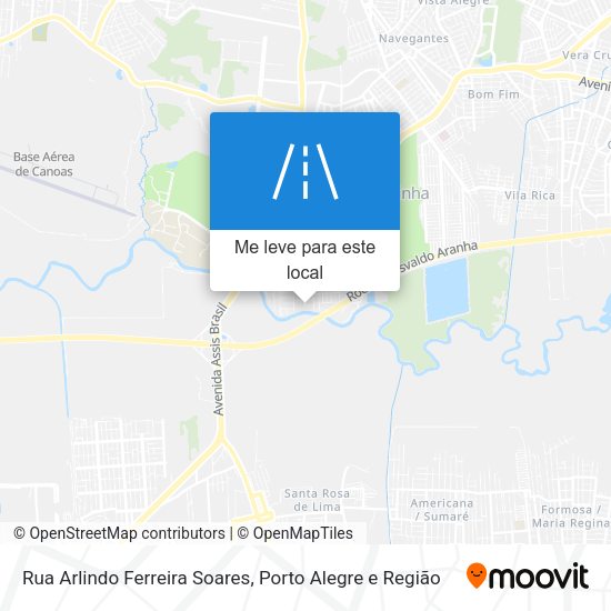 Rua Arlindo Ferreira Soares mapa