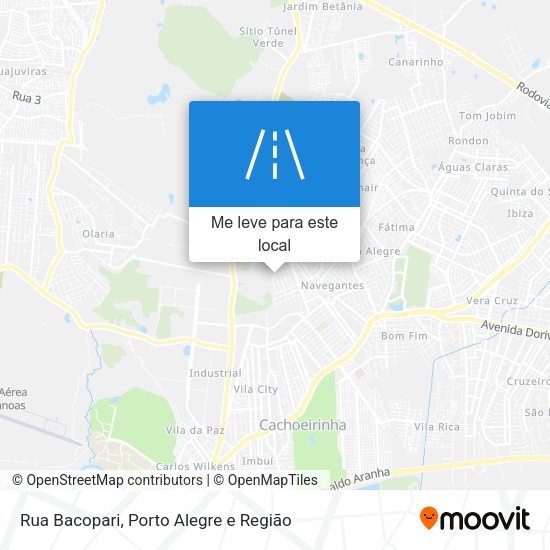 Rua Bacopari mapa