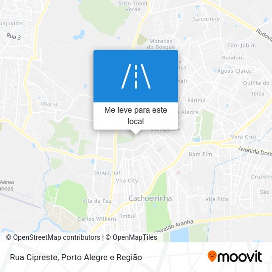 Rua Cipreste mapa