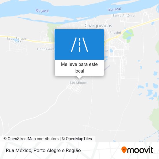 Rua México mapa