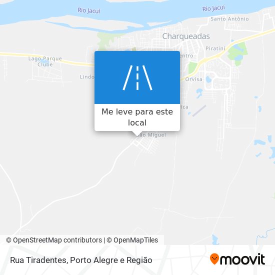 Rua Tiradentes mapa