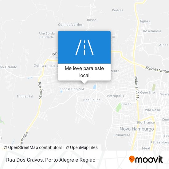 Rua Dos Cravos mapa