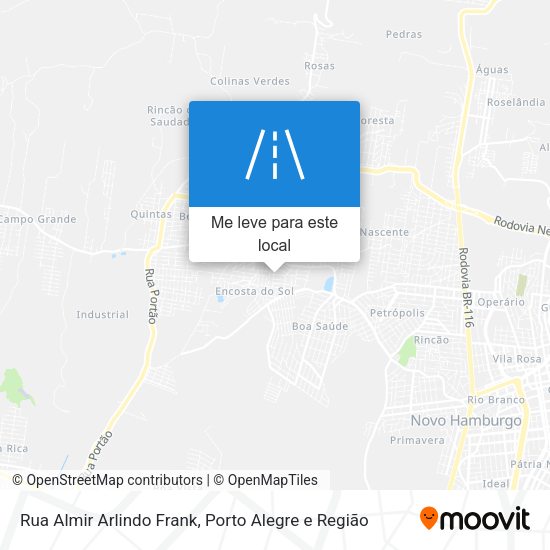 Rua Almir Arlindo Frank mapa