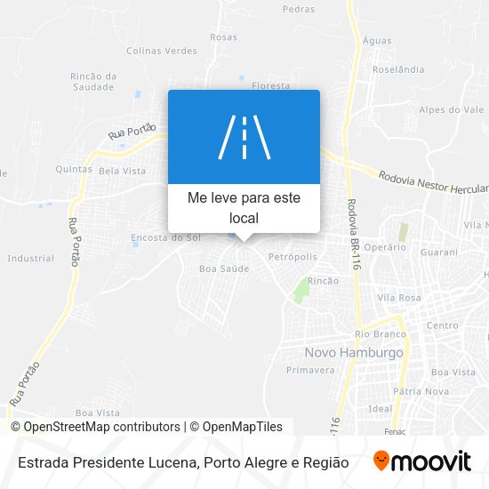 Estrada Presidente Lucena mapa